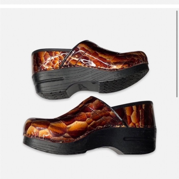 dansko snakeskin clogs
